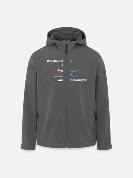 Segelflieger Auftrieb - Recycelte Männer Softshell-Jacke von Stanley/Stella - Anthrazit