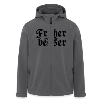 Früher war alles besser - Recycelte Männer Softshell-Jacke von Stanley/Stella - Anthrazit - Vorne - AI Model Male 185 light (185cm)