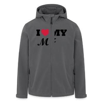 I Love my MF - Recycelte Männer Softshell-Jacke von Stanley/Stella - Anthrazit - Vorne - AI Model Male 185 light (185cm)