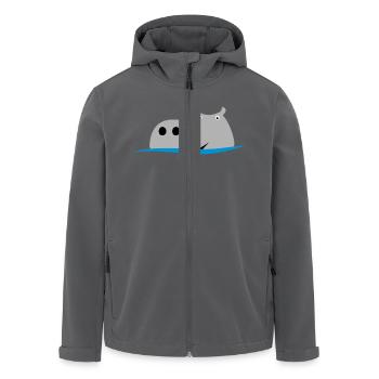 Nilpferd - Recycelte Männer Softshell-Jacke von Stanley/Stella - Anthrazit - Vorne - AI Model Male 185 light (185cm)