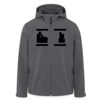 tv schauen fernsehen fernseher - Recycelte Männer Softshell-Jacke von Stanley/Stella - Anthrazit - Vorne - AI Model Male 185 light (185cm)