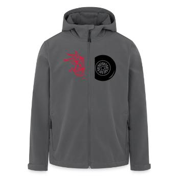 Reifen-Rad Rad Flamme fire1 - Recycelte Männer Softshell-Jacke von Stanley/Stella - Anthrazit - Vorne - AI Model Male 185 light (185cm)