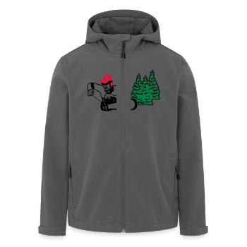 holzfäller - Recycelte Männer Softshell-Jacke von Stanley/Stella - Anthrazit - Vorne - AI Model Male 185 light (185cm)