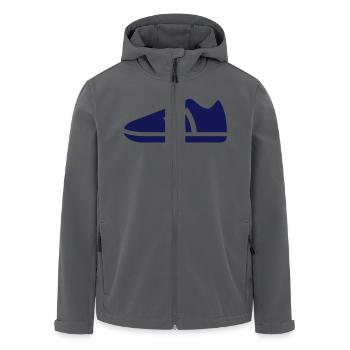 Ein blauer Sportschuh - Recycelte Männer Softshell-Jacke von Stanley/Stella - Anthrazit - Vorne - AI Model Male 185 light (185cm)