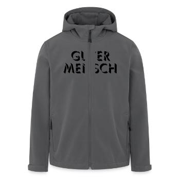GUTER MENSCH - Recycelte Männer Softshell-Jacke von Stanley/Stella - Anthrazit - Vorne - AI Model Male 185 light (185cm)