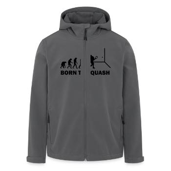 born to squash - Recycelte Männer Softshell-Jacke von Stanley/Stella - Anthrazit - Vorne - AI Model Male 185 light (185cm)
