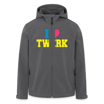 I love TWERK - Recycelte Männer Softshell-Jacke von Stanley/Stella - Anthrazit - Vorne - AI Model Male 185 light (185cm)