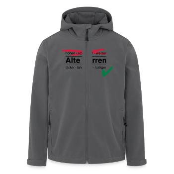 Alte Herren / AH - Recycelte Männer Softshell-Jacke von Stanley/Stella - Anthrazit - Vorne - AI Model Male 185 light (185cm)