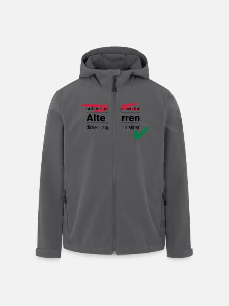 Alte Herren / AH - Recycelte Männer Softshell-Jacke von Stanley/Stella - Anthrazit