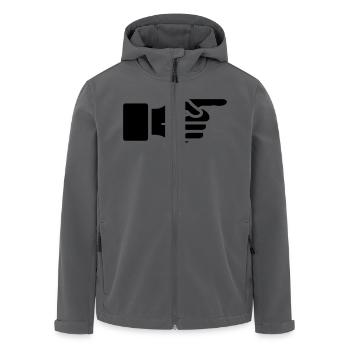 Zeigefinger, Hand, Da lang, Zeiger, Du bist - Recycelte Männer Softshell-Jacke von Stanley/Stella - Anthrazit - Vorne - AI Model Male 185 light (185cm)