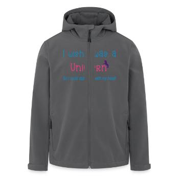 Unicorn - Recycelte Männer Softshell-Jacke von Stanley/Stella - Anthrazit - Vorne - AI Model Male 185 light (185cm)