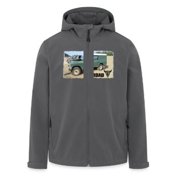 Landy Landie Serie 3 Series 109 4x4 - Recycelte Männer Softshell-Jacke von Stanley/Stella - Anthrazit - Vorne - AI Model Male 185 light (185cm)