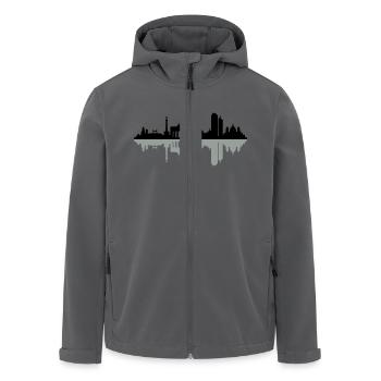 Skyline Berlin Schatten - Recycelte Männer Softshell-Jacke von Stanley/Stella - Anthrazit - Vorne - AI Model Male 185 light (185cm)