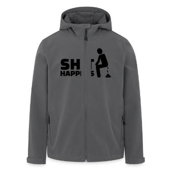 Shit happens - Recycelte Männer Softshell-Jacke von Stanley/Stella - Anthrazit - Vorne - AI Model Male 185 light (185cm)