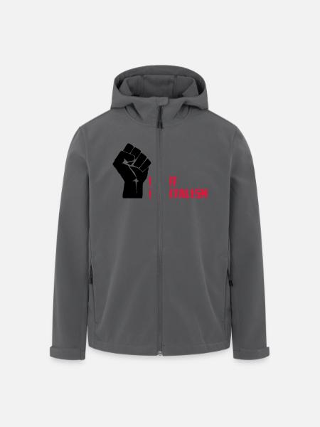 Fight Capitalism - Recycelte Männer Softshell-Jacke von Stanley/Stella - Anthrazit