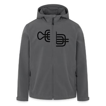 Doppelter Achterknoten Seil klettern segeln Knoten - Recycelte Männer Softshell-Jacke von Stanley/Stella - Anthrazit - Vorne - AI Model Male 185 light (185cm)