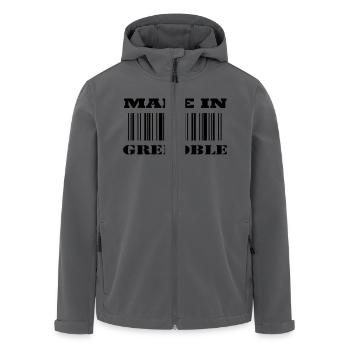 Made in GRENOBLE - Recycelte Männer Softshell-Jacke von Stanley/Stella - Anthrazit - Vorne - AI Model Male 185 light (185cm)