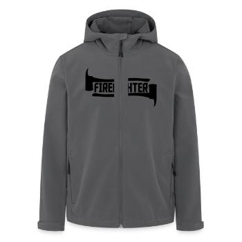 Firefighter Axt Logo - Recycelte Männer Softshell-Jacke von Stanley/Stella - Anthrazit - Vorne - AI Model Male 185 light (185cm)