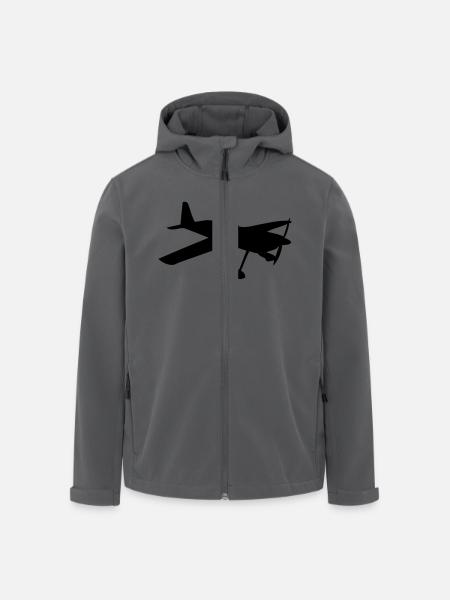 Privatflugzeug der leichten Luftfahrt - Recycelte Männer Softshell-Jacke von Stanley/Stella - Anthrazit