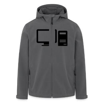 Computer - Recycelte Männer Softshell-Jacke von Stanley/Stella - Anthrazit - Vorne - AI Model Male 185 light (185cm)