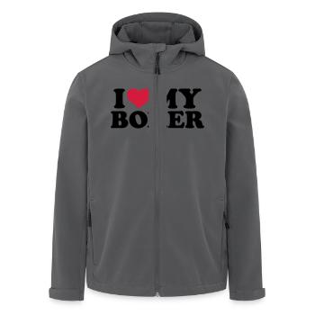 Boxer - Recycelte Männer Softshell-Jacke von Stanley/Stella - Anthrazit - Vorne - AI Model Male 185 light (185cm)
