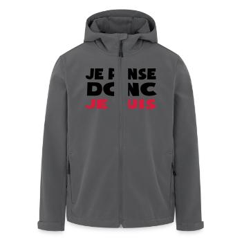 je pense donc je suis charlie - Recycelte Männer Softshell-Jacke von Stanley/Stella - Anthrazit - Vorne - AI Model Male 185 light (185cm)
