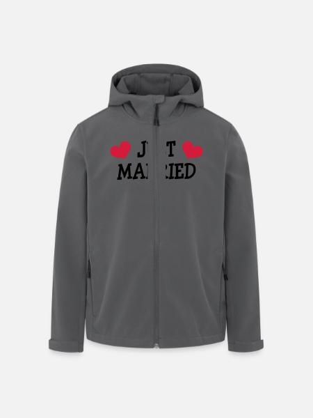 Just Married - Wedding - Recycelte Männer Softshell-Jacke von Stanley/Stella - Anthrazit