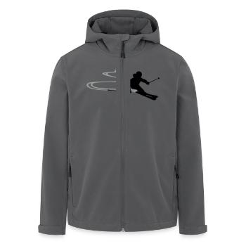 Skifahrer Spur - Recycelte Männer Softshell-Jacke von Stanley/Stella - Anthrazit - Vorne - AI Model Male 185 light (185cm)
