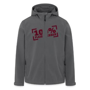 Fleisch - Recycelte Männer Softshell-Jacke von Stanley/Stella - Anthrazit - Vorne - AI Model Male 185 light (185cm)
