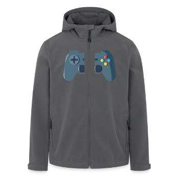 Gaming Controller - Recycelte Männer Softshell-Jacke von Stanley/Stella - Anthrazit - Vorne - AI Model Male 185 light (185cm)