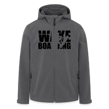 Wakeboarden - Recycelte Männer Softshell-Jacke von Stanley/Stella - Anthrazit - Vorne - AI Model Male 185 light (185cm)