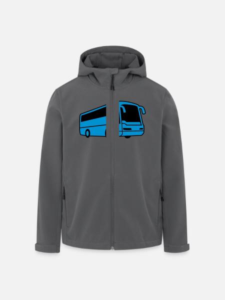 Bus - Recycelte Männer Softshell-Jacke von Stanley/Stella - Anthrazit