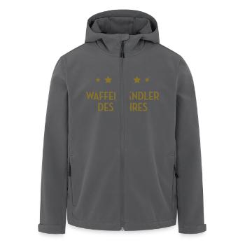Waffenhändler Waffenhändlerin Waffe Gewehr Pistole - Recycelte Männer Softshell-Jacke von Stanley/Stella - Anthrazit - Vorne - AI Model Male 185 light (185cm)