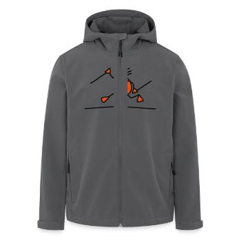 Walking running - V2 - Recycelte Männer Softshell-Jacke von Stanley/Stella - Anthrazit - Vorne - AI Model Male 185 light (185cm)