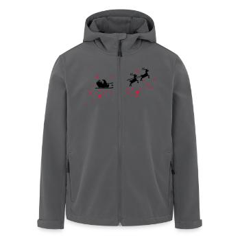 Christkind mit Schlitten am Sternenhimmel - Recycelte Männer Softshell-Jacke von Stanley/Stella - Anthrazit - Vorne - AI Model Male 185 light (185cm)