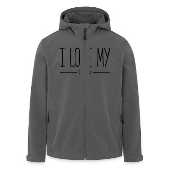 i love my - Recycelte Männer Softshell-Jacke von Stanley/Stella - Anthrazit - Vorne - AI Model Male 185 light (185cm)
