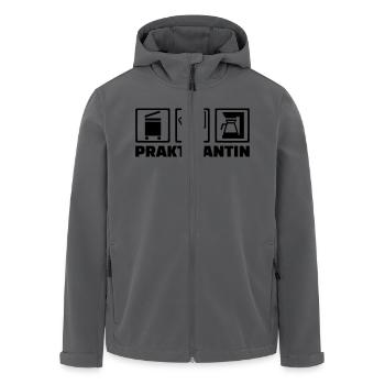 Praktikantin - Recycelte Männer Softshell-Jacke von Stanley/Stella - Anthrazit - Vorne - AI Model Male 185 light (185cm)