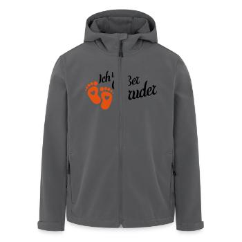 ich werde grosser bruder - Recycelte Männer Softshell-Jacke von Stanley/Stella - Anthrazit - Vorne - AI Model Male 185 light (185cm)