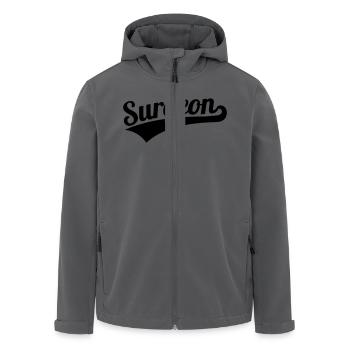 Chirurg - Recycelte Männer Softshell-Jacke von Stanley/Stella - Anthrazit - Vorne - AI Model Male 185 light (185cm)