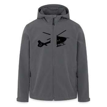 helikopter silhouette - Recycelte Männer Softshell-Jacke von Stanley/Stella - Anthrazit - Vorne - AI Model Male 185 light (185cm)