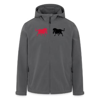stiere - Recycelte Männer Softshell-Jacke von Stanley/Stella - Anthrazit - Vorne - AI Model Male 185 light (185cm)