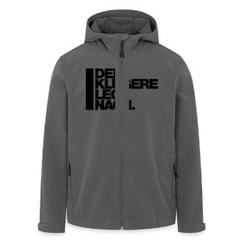 DER KLÜGERE LEGT NACH. - Recycelte Männer Softshell-Jacke von Stanley/Stella - Anthrazit - Vorne - AI Model Male 185 light (185cm)