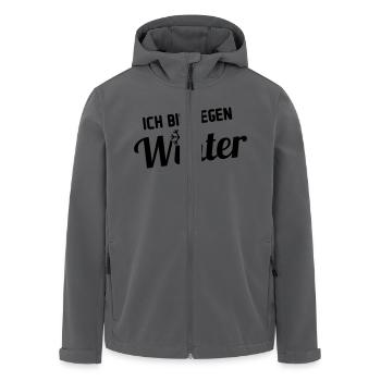 winter gegen - Recycelte Männer Softshell-Jacke von Stanley/Stella - Anthrazit - Vorne - AI Model Male 185 light (185cm)