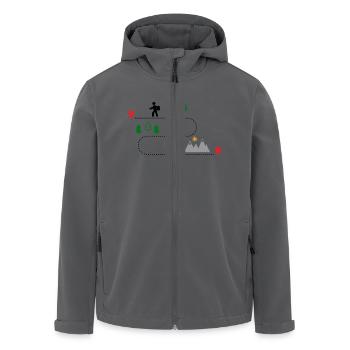 wandern - Recycelte Männer Softshell-Jacke von Stanley/Stella - Anthrazit - Vorne - AI Model Male 185 light (185cm)