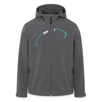 American Football Liebe Football Umriss - Recycelte Männer Softshell-Jacke von Stanley/Stella - Anthrazit - Vorne - AI Model Male 185 light (185cm)