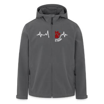 Heartbeat - Hundemama Für Hundefreunde - Recycelte Männer Softshell-Jacke von Stanley/Stella - Anthrazit - Vorne - AI Model Male 185 light (185cm)