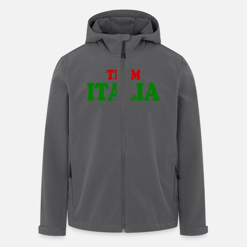 Team italia - Recycelte Männer Softshell-Jacke von Stanley/Stella - Anthrazit