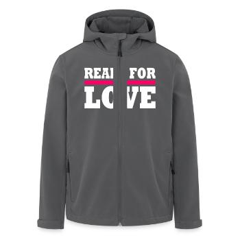 Ready for love - Recycelte Männer Softshell-Jacke von Stanley/Stella - Anthrazit - Vorne - AI Model Male 185 light (185cm)
