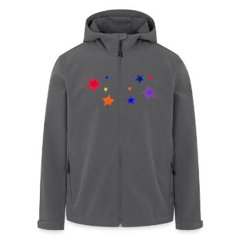 Sterne und Seifenblasen - Recycelte Männer Softshell-Jacke von Stanley/Stella - Anthrazit - Vorne - AI Model Male 185 light (185cm)