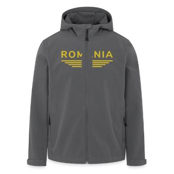 Bukarest T Shirt für Rumänien Fans Outfit - Recycelte Männer Softshell-Jacke von Stanley/Stella - Anthrazit - Vorne - AI Model Male 185 light (185cm)